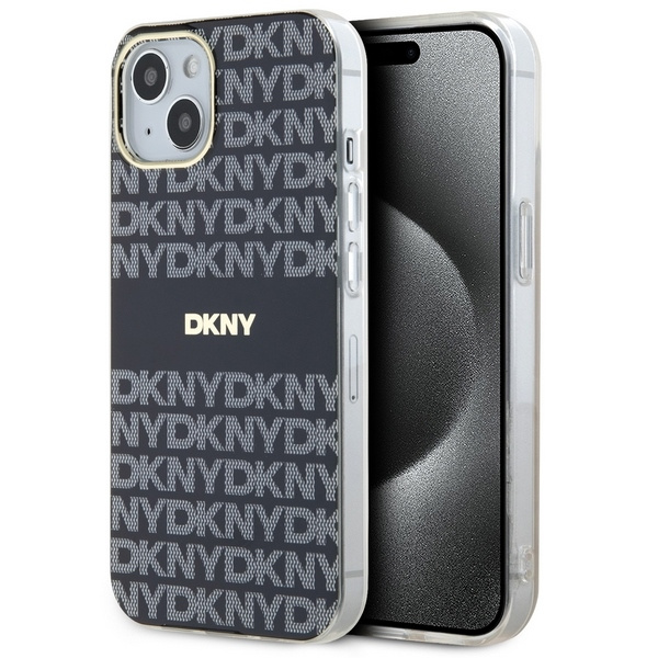 DKNY DKHMP14SHRHSEK iPhone 14 / 15 / 136.1" czarny/black hardcase IML Mono & Stripe MagSafe