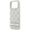 Etui DKNY Checkered with Printed Stripes do iPhone 17 Pro Max beżowy
