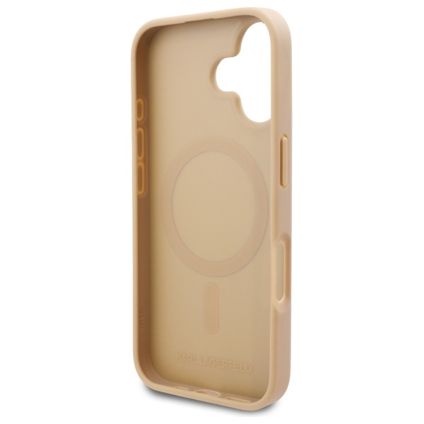 Karl Lagerfeld KLHMP16SPKHPORPE iPhone 16 6.1" beżowy/beige hardcase Hot Stamp Magsafe