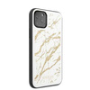 Guess GUHCN58MGGWH iPhone 11 Probiały/white hard case Glitter Marble Glass