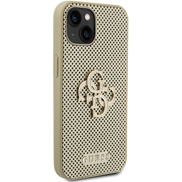 Guess GUHCP15SPSP4LGD iPhone 15 / 14 / 13 6.1" złoty/gold hardcase Perforated 4G Glitter