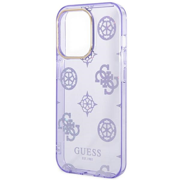 Guess GUHCP14XHTPPTL iPhone 14 Pro Max6,7" liliowy/lilac hard case Peony Glitter