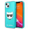 KARL LAGERFELD KLHCP13MCHTRB IPHONE 13 / 14 / 15 6,1" NIEBIESKI/BLUE HARDCASE GLITTER CHOUPETTE FLUO