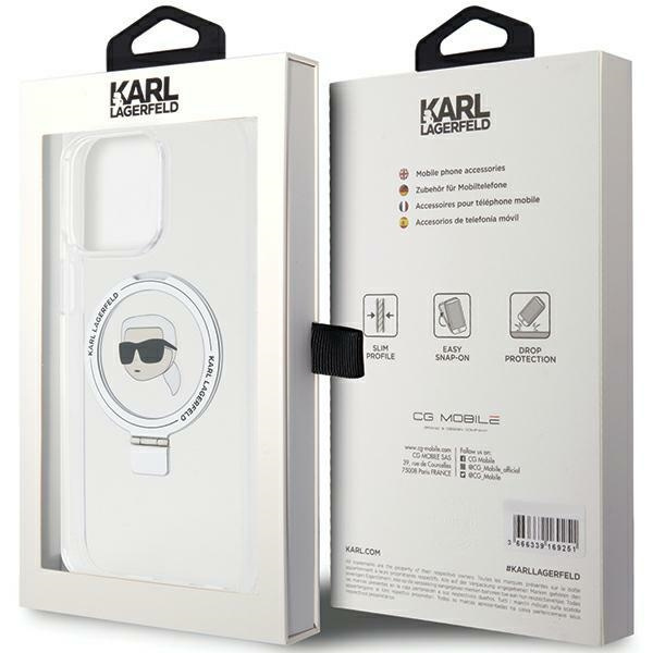 Karl Lagerfeld KLHMP15XHMRSKHH iPhone 15 Pro Max 6.7" white/white hardcase Ring Stand Karl Head MagSafe