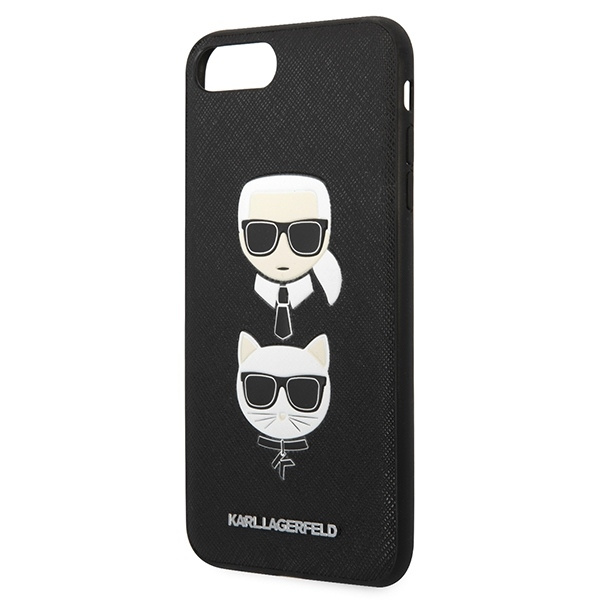 Karl Lagerfeld Saffiano Karl&amp;Choupette Head case for iPhone 7 Plus / iPhone 8 Plus - black
