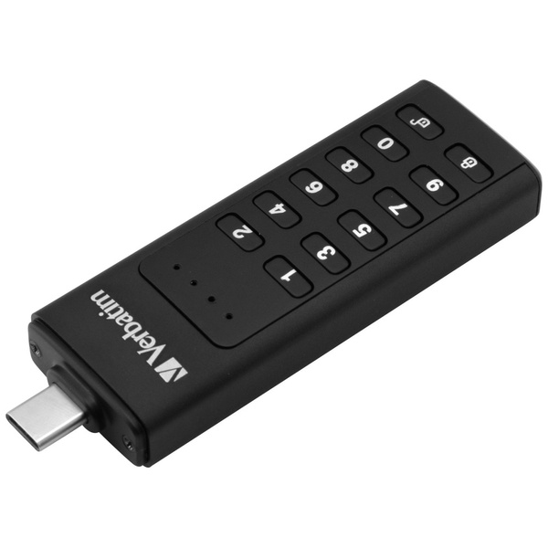 Dysk zewnętrzny Verbatim Keypad Secure   USB-C 3.2 Gen 1 128GB czarny 49432