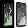 KARL LAGERFELD KLHCPXPH2IR IPHONE X/XS CZARNY/BLACK GLITTER SIGNATURE - GLOW IN THE DARK