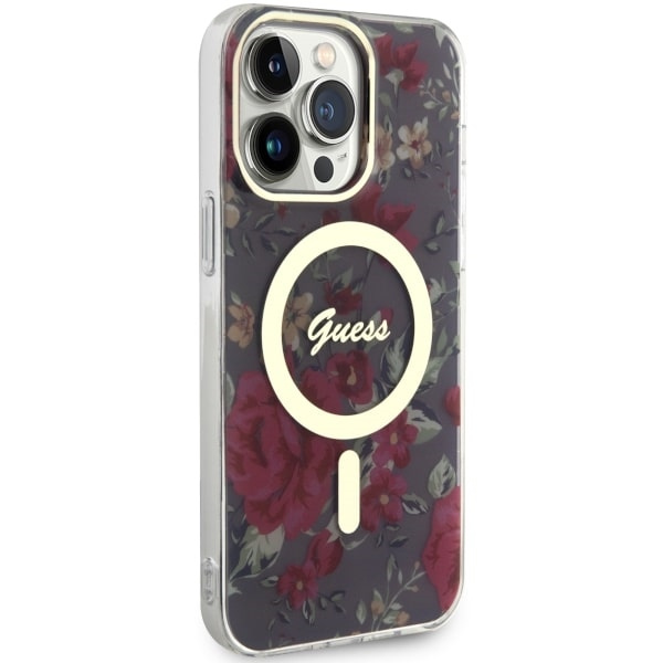 Guess GUHMP14XHCFWSA iPhone 14 Pro Max6.7" zielony/khaki hardcase Flower MagSafe