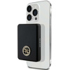 Guess Powerbank indukcyjny 15WGUPBM5AL4DMK 5000mAh czarny/black MagSafe 4G Strassed Metal Logo