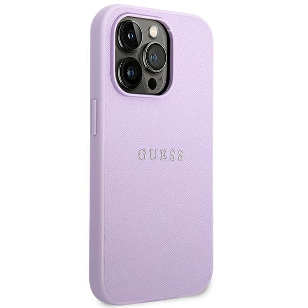 Guess GUHCP14XPSASBPU iPhone 14 Pro Max 6,7" fioletowy/purple Saffiano Strap