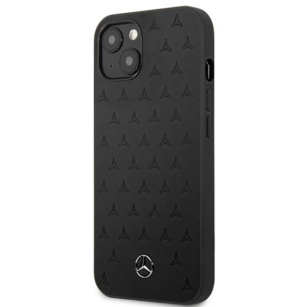 Etui Mercedes Leather Stars Pattern na iPhone 13 mini - czarne