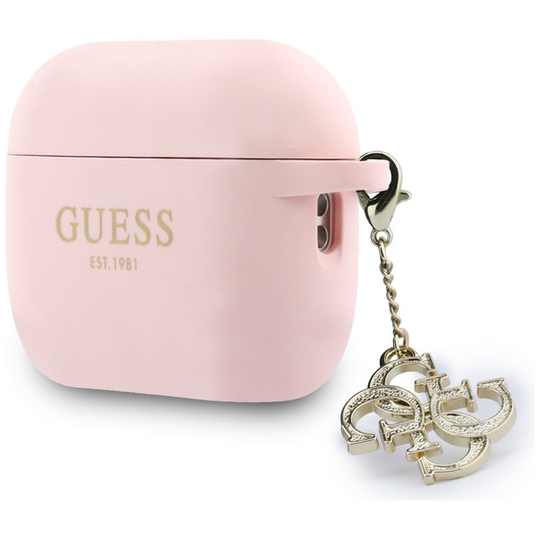 Etui Guess Silicone 4G Charm do AirPods  Pro 3 różowy