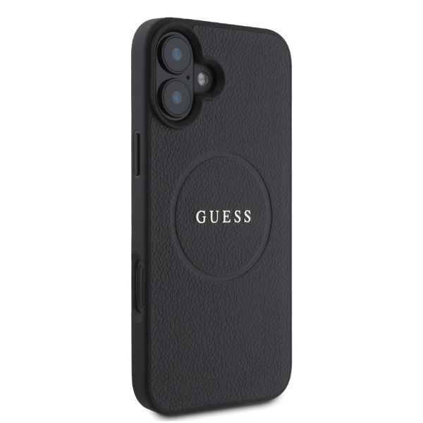Guess GUHMP16SPGHSMMK iPhone 166.1" czarny/black hardcase Grained Gold Ring MagSafe