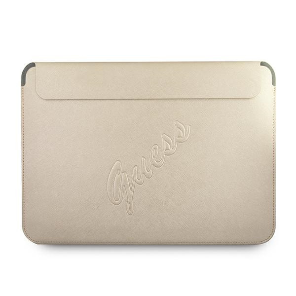 Guess Sleeve GUCS13PUSASLG 13" złoty/gold Saffiano Script