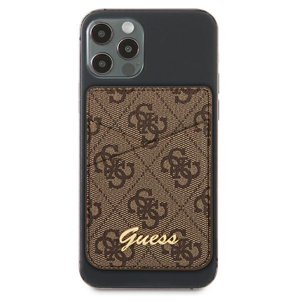 Guess Wallet Card Slot GUWMS4GTLBRMagSafe 4G brąz/brown