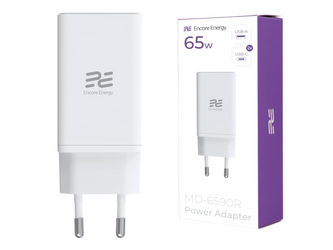 ładowarka sieciowa GaN 65W USB-A + 2x USB-C QC PPS PD Encore Energy MD-6590R