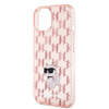 Karl Lagerfeld Monogram Choupette case for iPhone 15 - pink