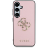 Etui Guess Grained Big 4G Logo Small Classic Logo do Samsung Galaxy S25+ różowy