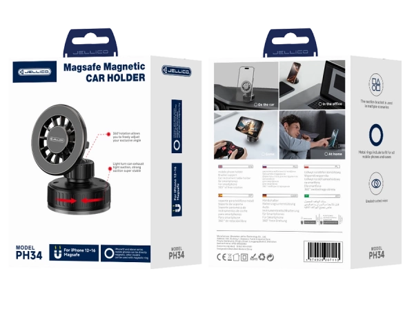 JELLICO car holder magnetic PH34 Black