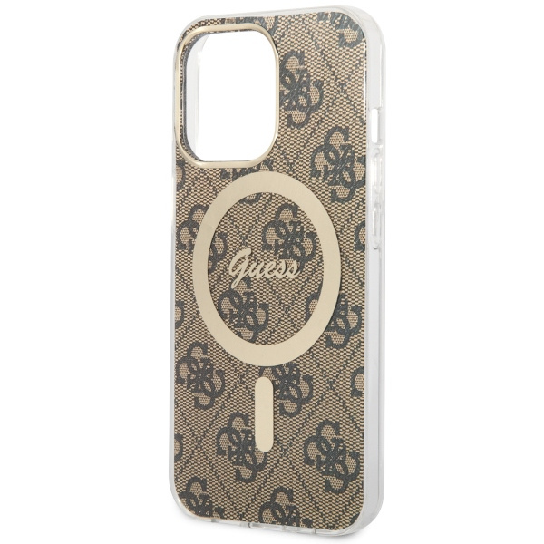 Guess GUHMP13LH4STW iPhone 13 Pro / 136.1" brązowy/brown hardcase 4G MagSafe