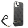 Guess GUOHCP14MH4STK iPhone 14 Plus/ 15 Plus 6.7" czarny/black hardcase 4G Print Strap