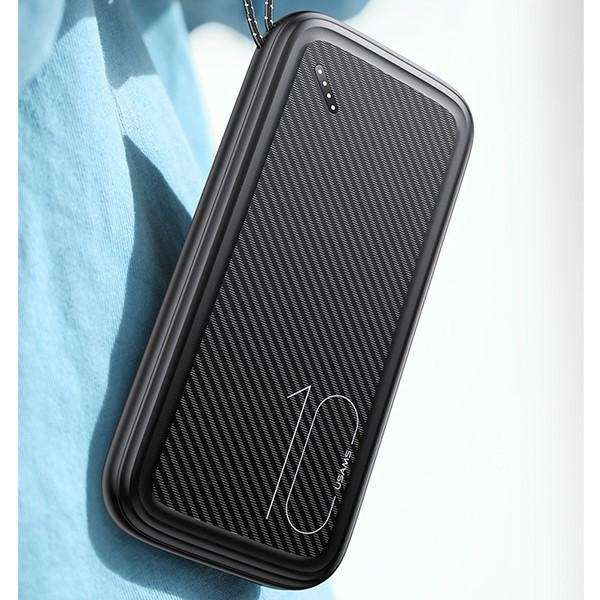 USAMS Powerbank PB56 10000mAh 2xUSB /USB-C / MicroUSB Fast Charge biały/white 10KCD15002 (US-CD150)