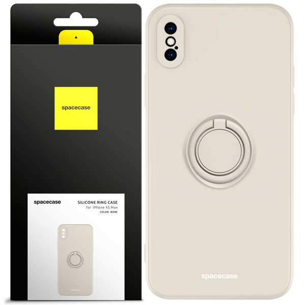 Spacecase Etui Silicone Ring iPhone XS Max bone