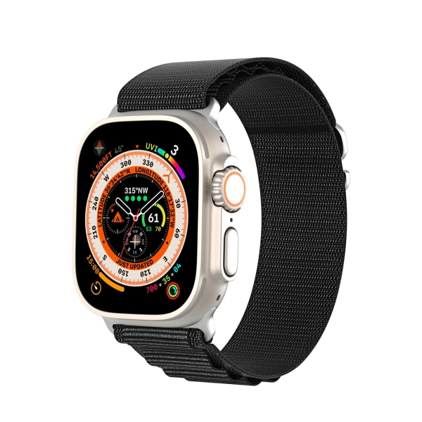 Sportowy pasek ze sprzączką do Apple Watch Ultra / 9 / 8 / 7 / 6 / SE / 5 / 4 / 3 / 2 / 1 (42, 44, 45, 49 mm) Dux Ducis Strap GS Version - czarny