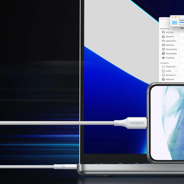 Kabel Ugreen US557 USB-C / USB-C PD 100W 0.5m - biały