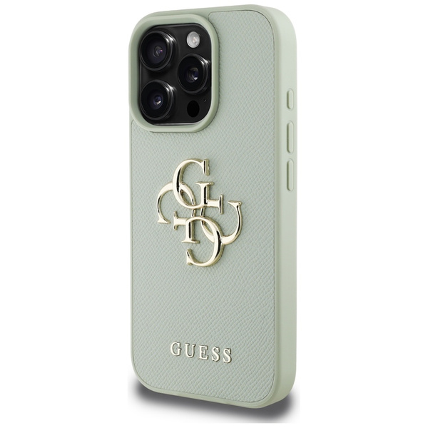 Etui Guess Grained Big 4G Logo Small     Classic Logo do iPhone 16 Pro zielony