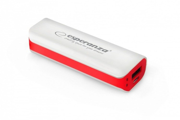 POWERBANK ESPERANZA JOULE 2200MAH CZERWONY