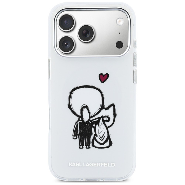 Etui Karl Lagerfeld Karl & Choupette     Back MagSafe do iPhone 17 Pro Max przezroczysty