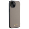 DKNY DKHMP15SPGHLME iPhone 15 6.1"       beżowy/beige hardcase Grained Metal Logo MagSafe