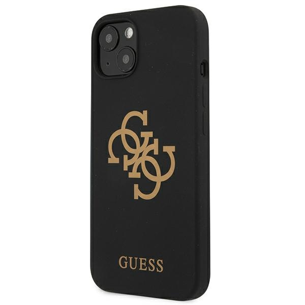 Guess GUHCP13MLS4GGBK iPhone 13 / 14 /15 6.1" czarny/black hard case Silicone 4G Logo