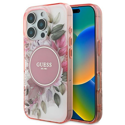 Guess GUHMP16XHFWBDCEP iPhone 16 Pro Max6.9" różowy/pink hardcase IML Flower & Tonal Circle MagSafe