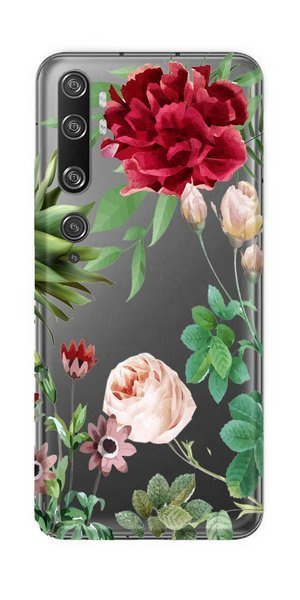 CaseGadget ETUI NADRUK CZERWONA RÓŻA I LIŚCIE XIAOMI MI NOTE 10 / 10 PRO