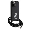 Etui Karl Lagerfeld Crossbody Saffiano Metal Pin Karl&Choupette na iPhone 14 Pro Max - czarne