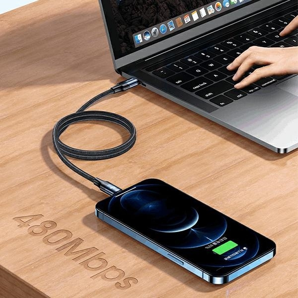 USAMS Kabel U71 USB-C na USB-C 1,2m 100W PD Fast Charge czarny/black SJ524USB01 (US-SJ524)