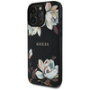 Etui Guess Grained Printed Flower        Pattern MagSafe do iPhone 16 Pro Max czarny