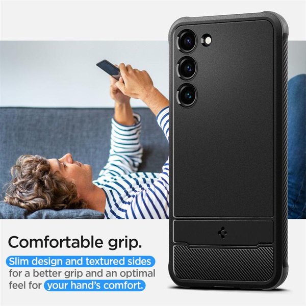 Spigen Rugged Armor Case for Samsung Galaxy S23 - Matte Black