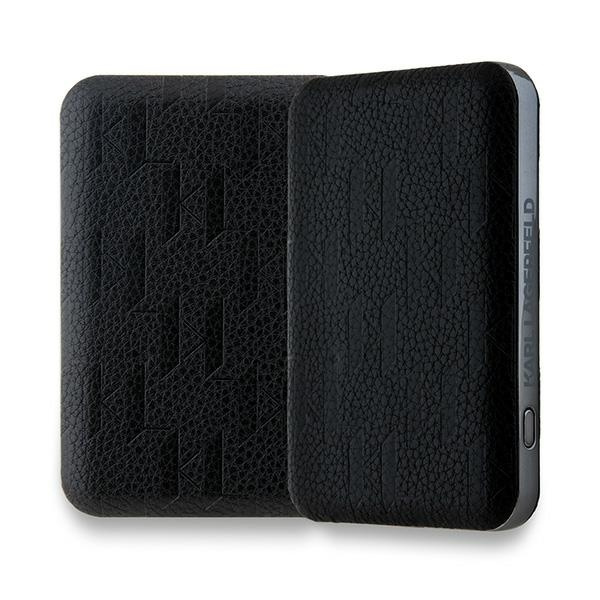 Karl Lagerfeld Powerbank indukcyjny KLPB5FPGKSCHHK 16W 5000mAh czarny/black Choupette Head Pin MagSafe