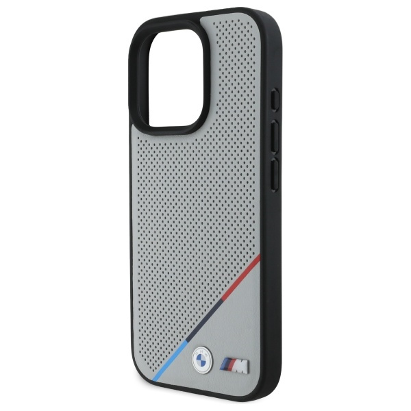 BMW BMHMP16X23PUPDG iPhone 16 Pro Max     6.9" szary/grey hardcase M Perforated Tricolor Line MagSafe