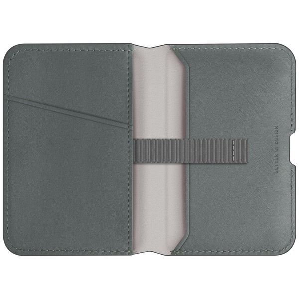Magnetyczny portfel RFID UNIQ Lyden DS   stojak na telefon zielony