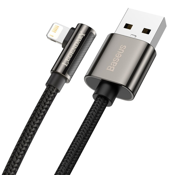 BASEUS LEGEND MOBILE GAME ELBOW CABLE USB - LIGHTNING 2,4A 1M BLACK (CALCS-01)