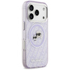 Etui Karl Lagerfeld IML Glitter Karl &   Choupette Heads Logo MagSafe do iPhone 17 Pro Max fioletowy
