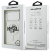 Etui Karl Lagerfeld IML Glitter Karl &   Choupette Sketch Logo MagSafe do iPhone 17 Pro przezroczysty