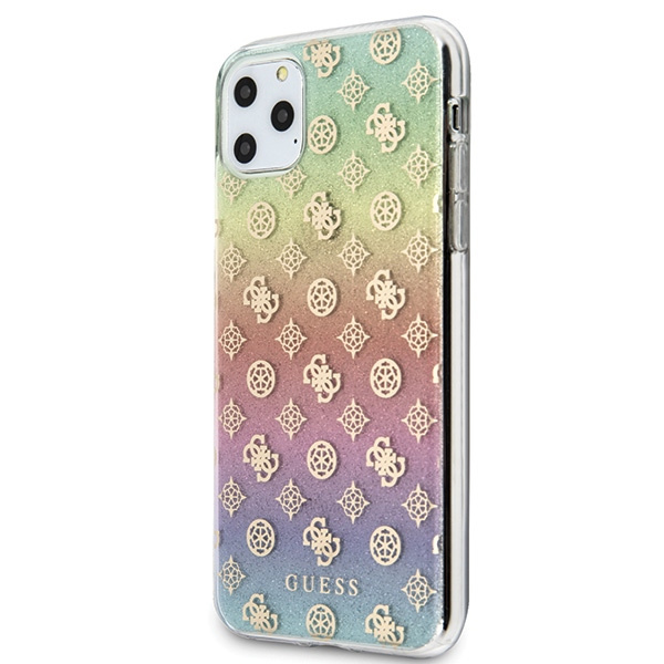 Guess GUHCN65PEOML iPhone 11 Pro Maxmulticolor hard case Iridescent 4G Peony