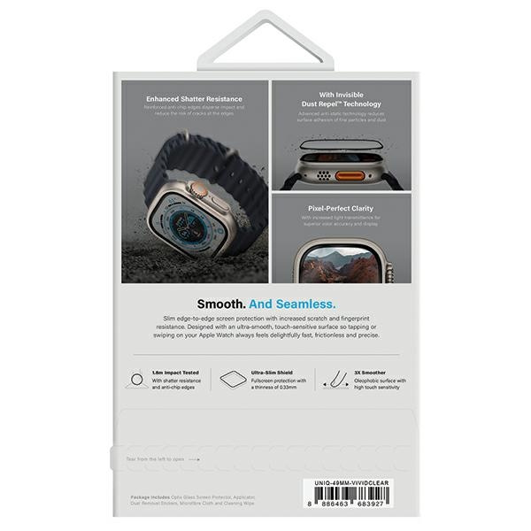 UNIQ Optix Vivid Apple Watch Ultra 49mm clear szkło hartowane z aplikatorem UNIQ-49MM-VIVIDCLEAR