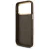 Etui Guess 4G Triangle Logo & Big Strap  Metal Buttons MagSafe do iPhone 17 Pro Max brązowy