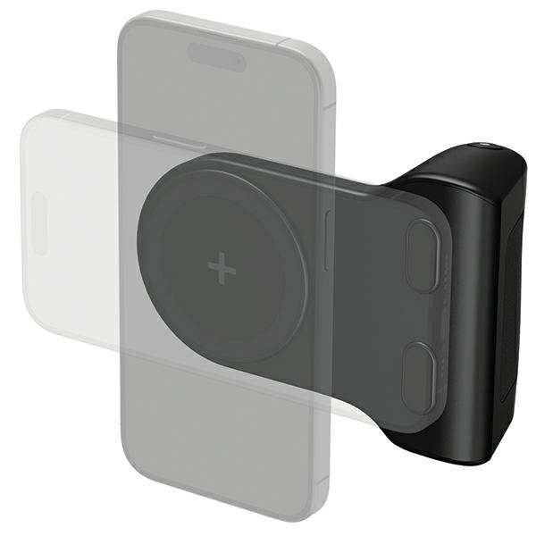 Energea Uchwyt do robienia zdjęć zwbudowanym powerbankiem Magear Magcam Grip czarny/black MagSafe PG-MCG5K-BLK